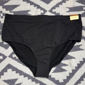 RENOR Black High-Waisted Bikini Bottom
